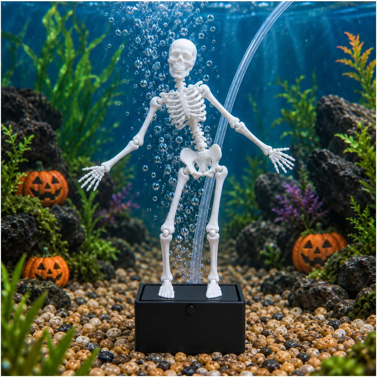 Dancing Skeleton Aquarium Bubbler