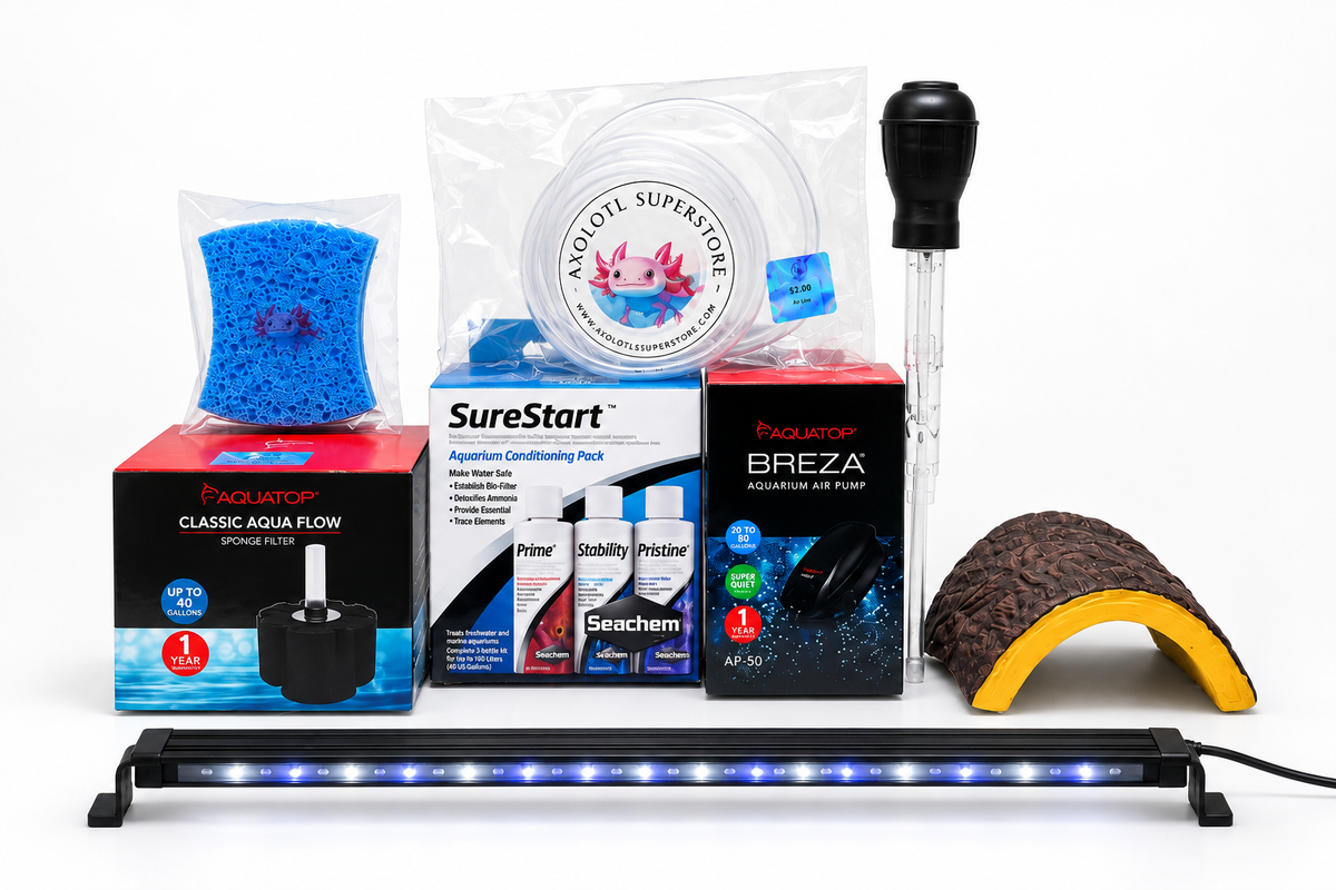 Axolotl Tank Essentials Bundle