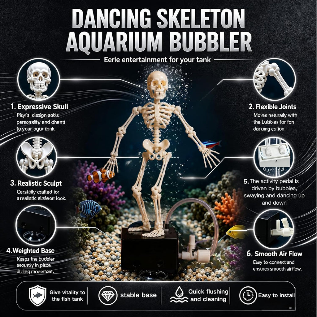Dancing Skeleton Aquarium Bubbler
