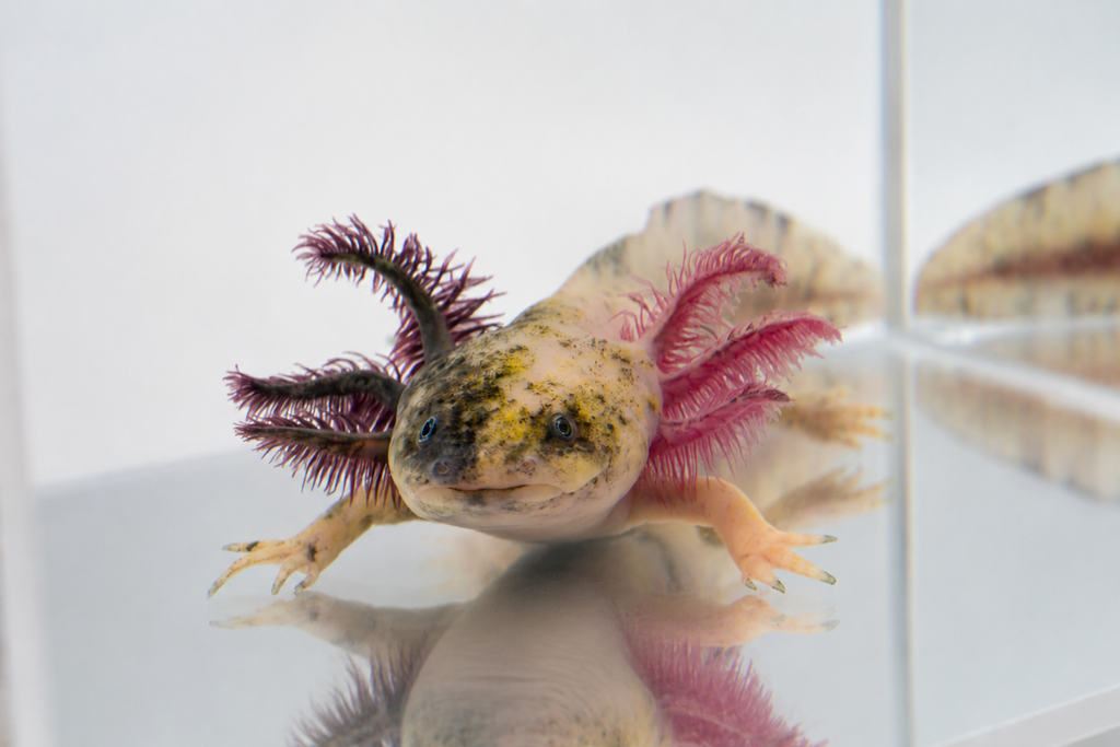 Split Mosaic Axolotl